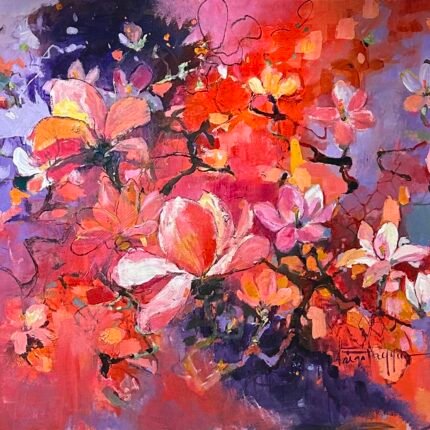 Painting by Faiqa Uppal, 41 x 56 inches, Oil on canvas.